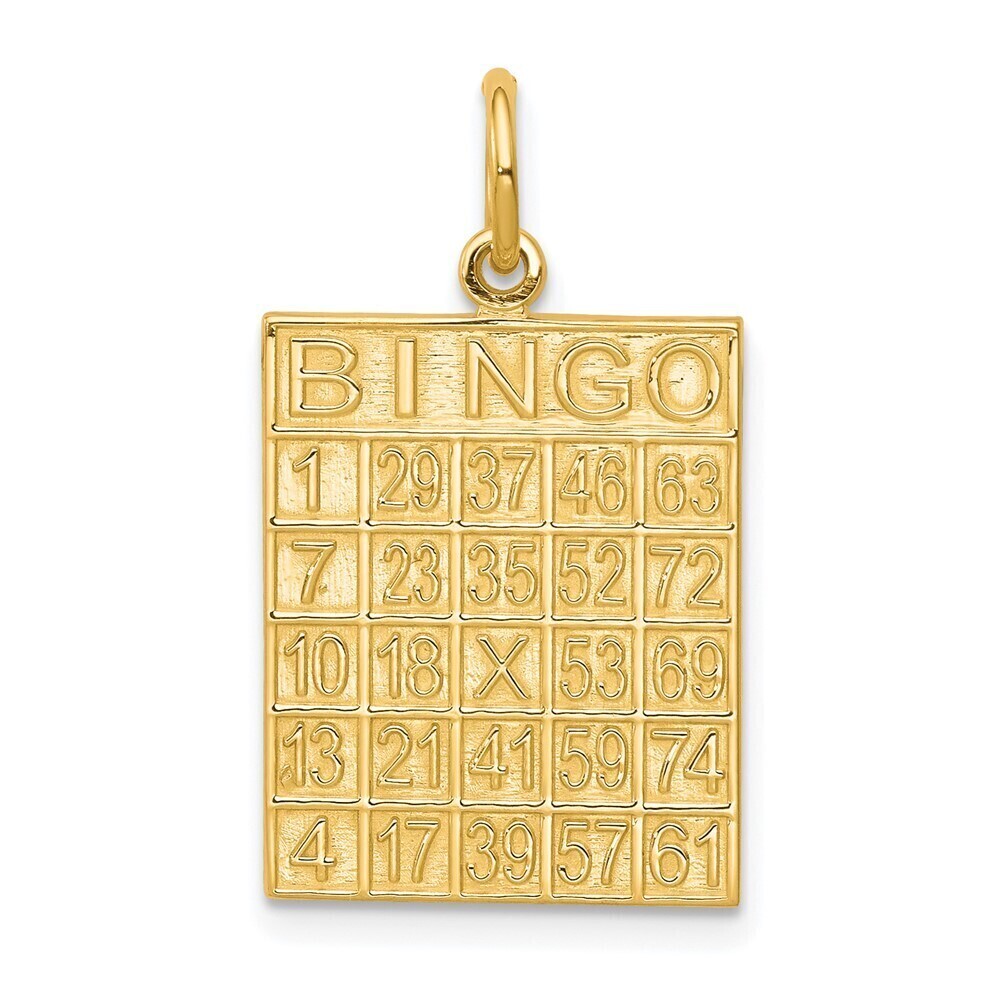 Kazi Luxury 10k Solid Bingo Card Charm
